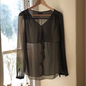 Massimo Dutti Olive Blouse